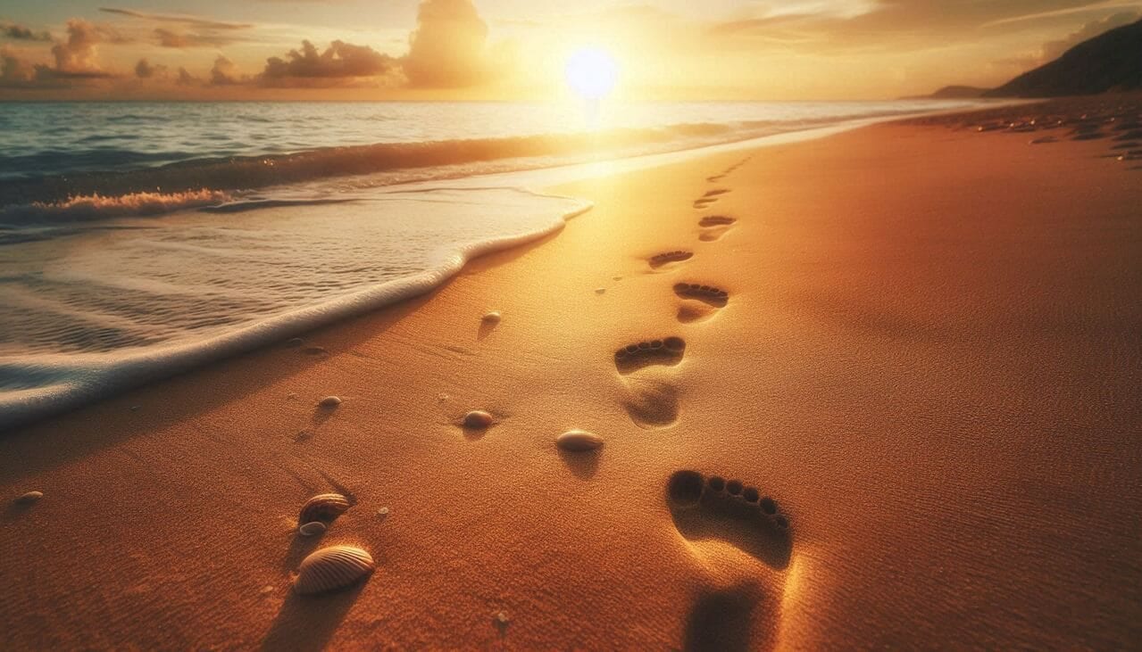 Footprints in the sand
